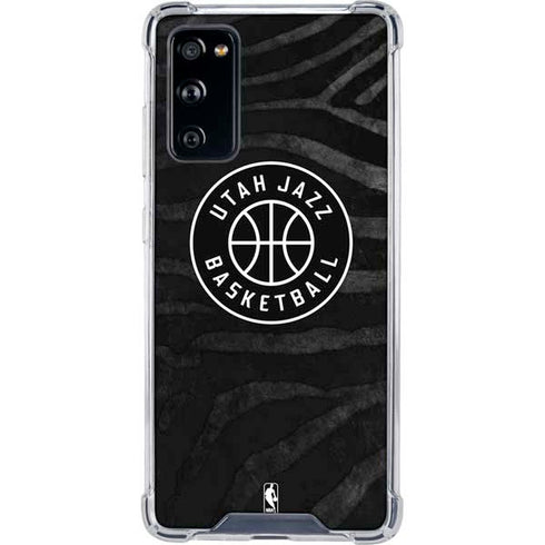 NBA Utah Jazz Black Animal Print Galaxy S20 FE Clear Case